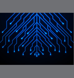 Abstract Neon Blue Tech Circuit Board Lines