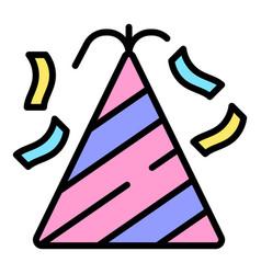 Fashion Party Hat Icon Flat