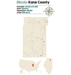 Map Of Kane County In Illinois