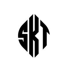 Skt Circle Letter Logo Design With Circle