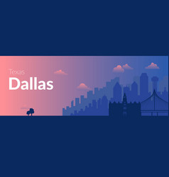 Dallas Usa Famous City Scape View Background