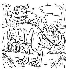 Dilophosaurus Dinosaur Coloring Page For Kids