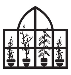 Dome Rectangular Window Plants