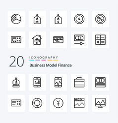 20 Finance Line Icon Pack Like Coin Diagram