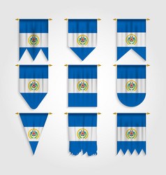 El Salvador Flag In Various Shapes