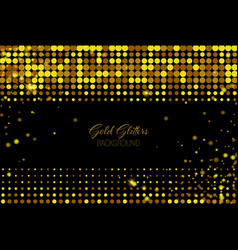 Golden Halftone Dots On Black Background Design