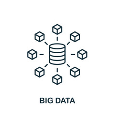 Big Data Line Icon Simple Element From Digital