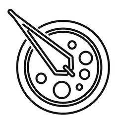 Chemistry Lab Forceps Icon Outline Study