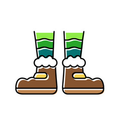 Feet Elf Little Color Icon