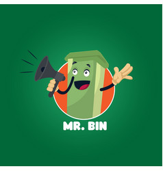 Mr Bin Mascot Logo