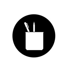 Pen And Pencil Stand Button Icon Editable Eps