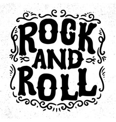 Rock And Roll Lettering Phrase For Greeting Card