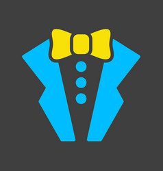 Tuxedo Weddind Suit With Bow Tie Icon