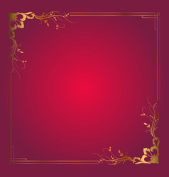 Decorative Frame Background With Elegant Gold