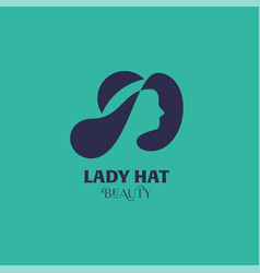 Lady Hat Beauty Logo