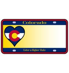 Colorado State License Plate