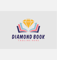 Diamond Book Logo Template Design