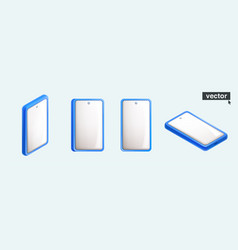 Smartphone Isometric Mockup Isolated Realistic