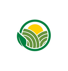 Clean farm agriculture logo design concept Vector Image