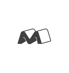 Letter M 3d Tunnel Shape Symbol Logo