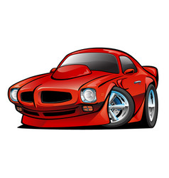 Classic hot rod 57 muscle car cartoon Royalty Free Vector