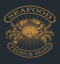 Crab Seafood Ocean Logo Vintage