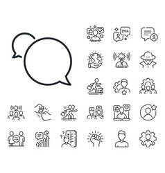 Messenger Line Icon Speech Bubble Sign Chat