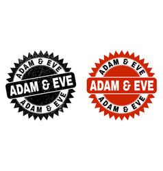 Adam Eve Black Rosette Stamp With Rubber Style