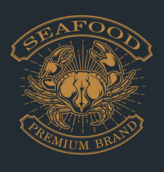 Crab Seafood Ocean Logo Vintage