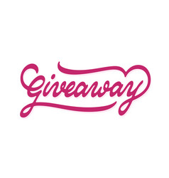 Giveaway Lettering