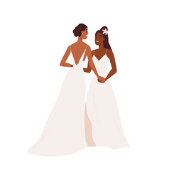 Homosexual Love Couple Of Lesbian Women Wedding