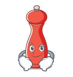 Smirking Pepper Mill Character Cartoon