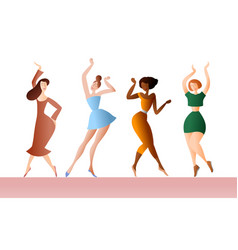 Colorful Women Dancing At A Party