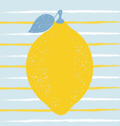 Fruit Poster With Yellow Lemon