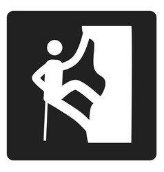 Rock Climbing Square Icon