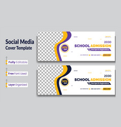 School Admission Social Media Cover Banner Design