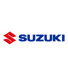 Suzuki Brand Logo Car Symbol Red With Name Blue