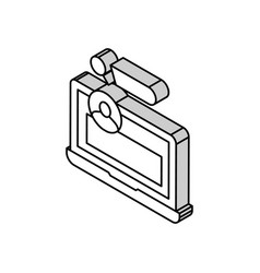 User Entry Laptop Password Isometric Icon