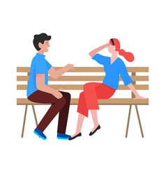 Couple Talking On A Bench