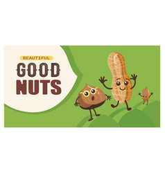 Funny Nuts Characters Poster Template