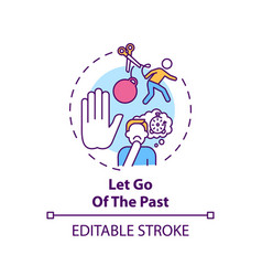 Let Go Past Concept Icon