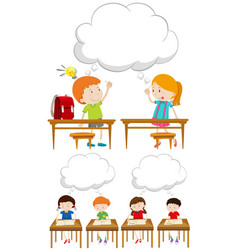 Boys and girls doing different activities Vector Image