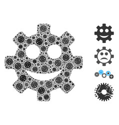 Gear Smile Smiley Collage Covid19 Virus Elements