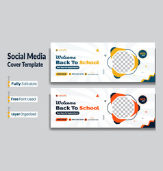 School Admission Social Media Cover Banner Design