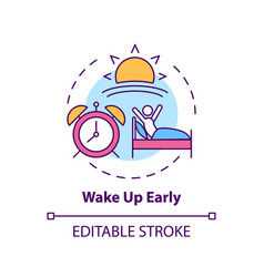 Wake Up Early Concept Icon