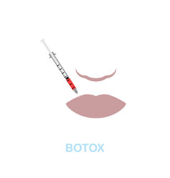 Botox Flat Icon Colored Element Sign From