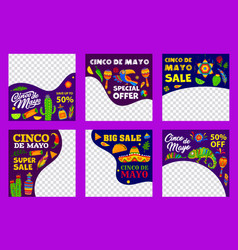 Cinco De Mayo Mexican Holiday Sale Offer Banners