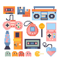 Game Pixel Stickers Set