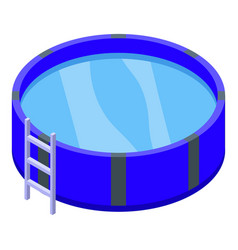 Garden Pool Icon Isometric Water Dive