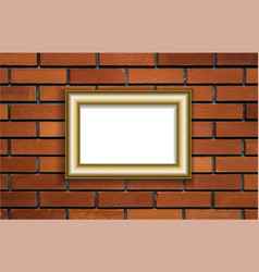 Mockup White Poster In A Gold Frame Hangs